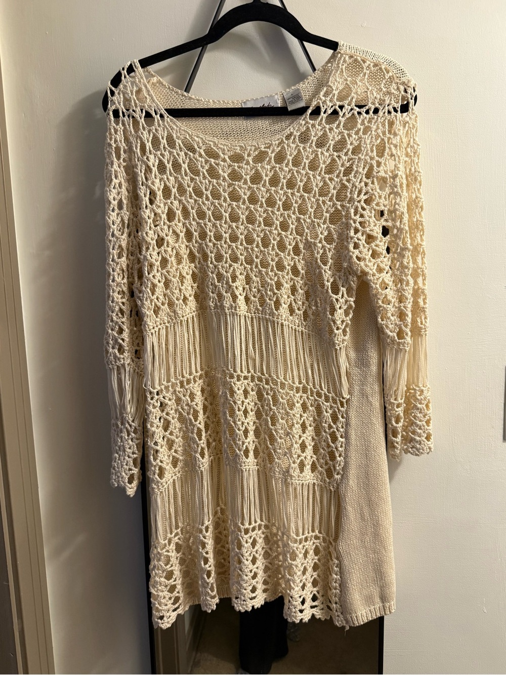Vintage Le Moda Crochet Tunic Sweater
